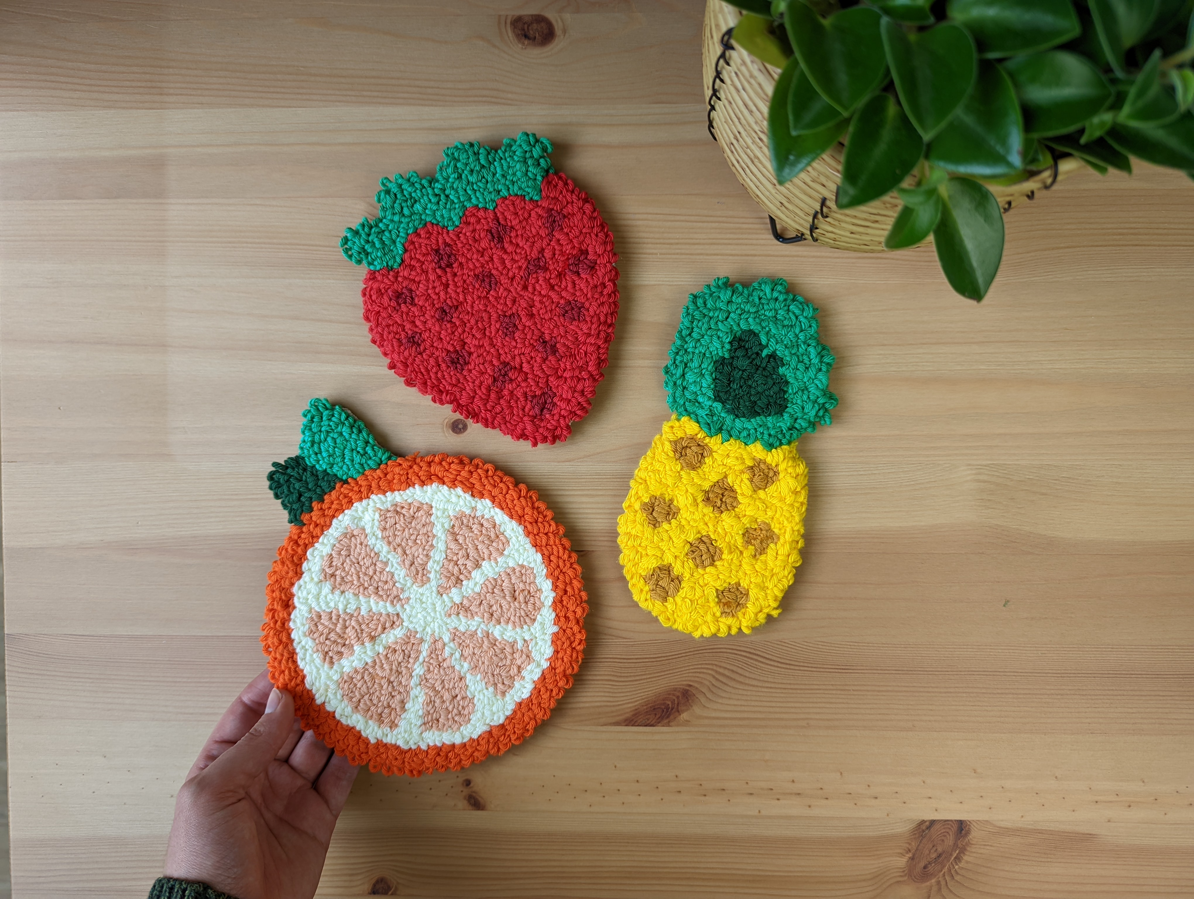 How to Make Punch Needle Coasters FREE Pattern LoveCrafts